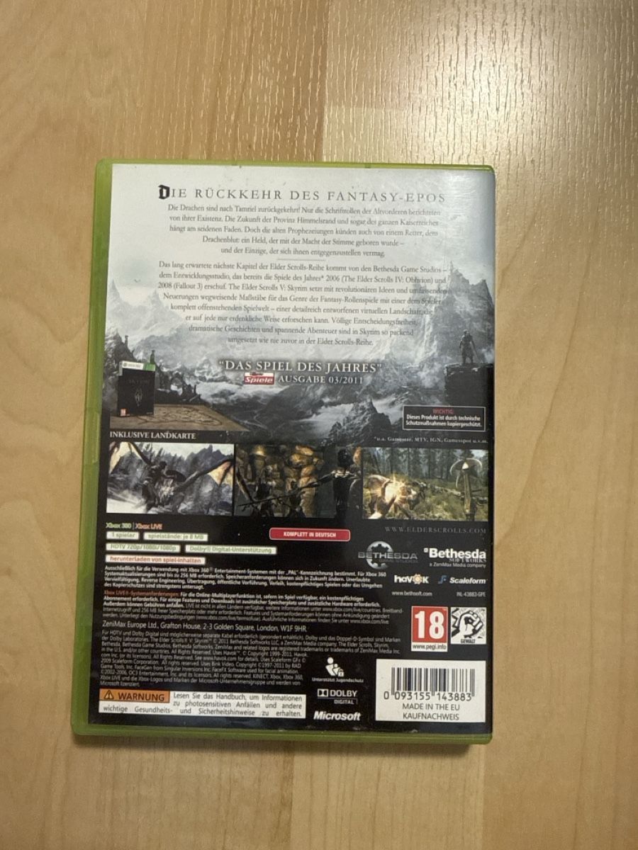 Microsoft Spiele: Skyrim Xbox 360 – Gebraucht aus Schaffhausen von sabdiu 2