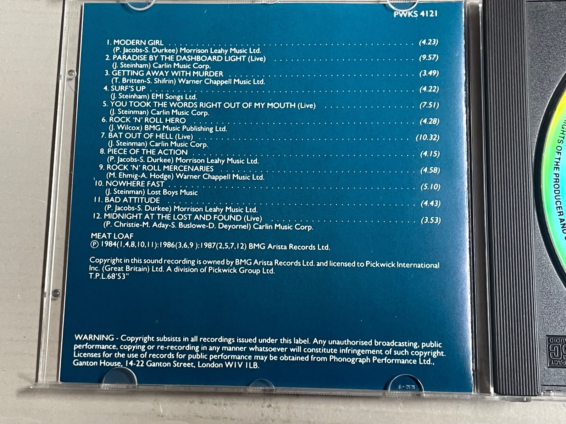 CDs: Meat Loaf – Gebraucht aus Muri b. Bern von AdidasCollector 3