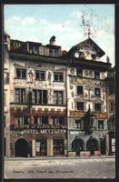 Luzern, Alte Häuser am Weinmarkt und Ho