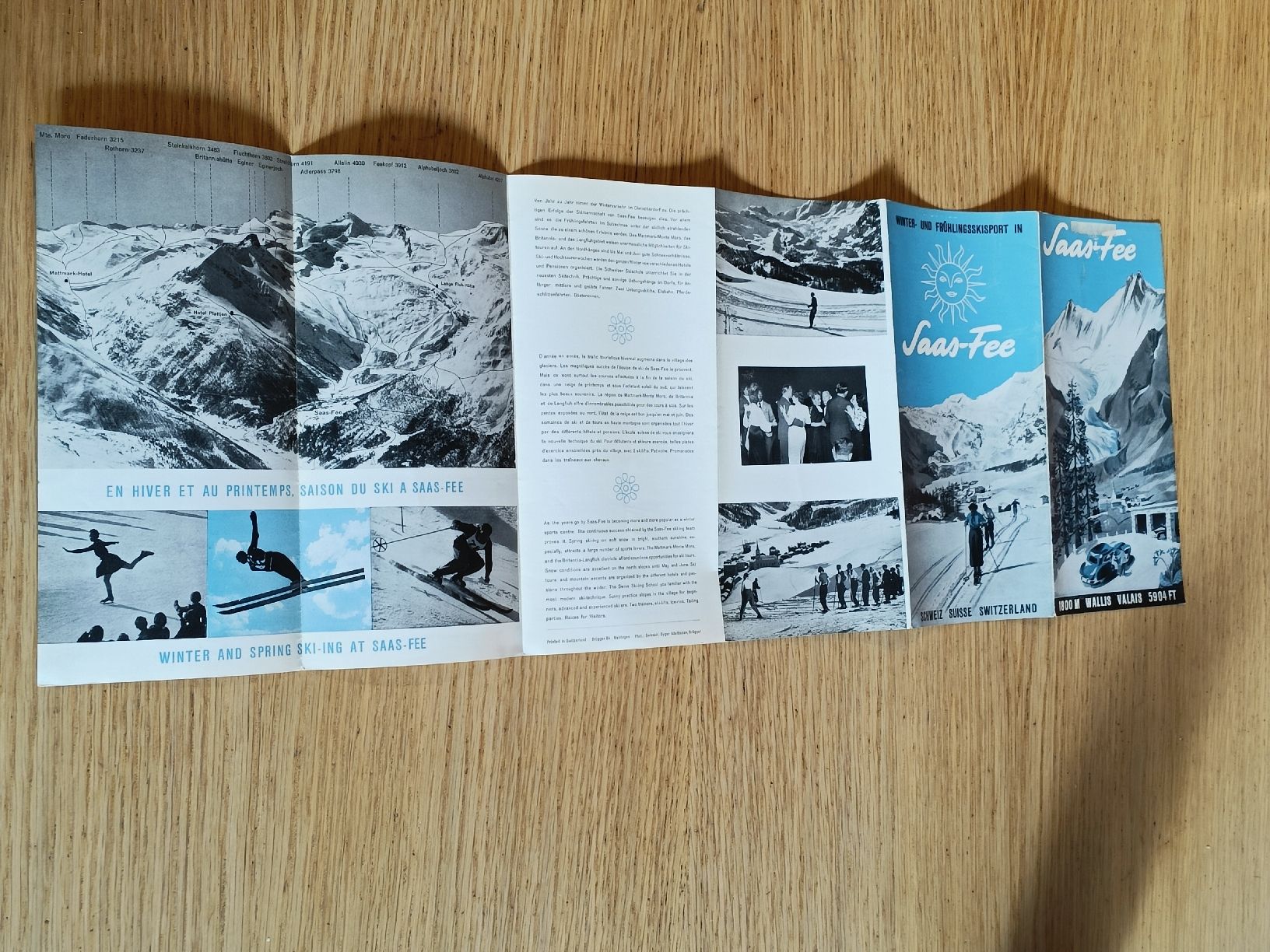 Documenti: Alter Prospekt / Saas Fee VS Ausgabe ca. 1950 – Usato da Brugg AG venduto da Ente015 3