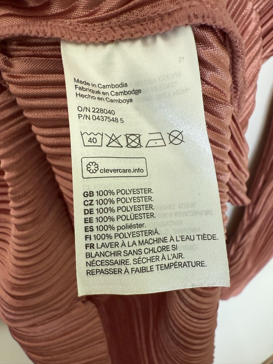 H&M Top: H&M Plissee top metallic, Grösse L – Usato da Olten venduto da smashbox 2