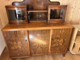 Buffet Holz mit Vitrinenaufsatz gebraucht ca 100 Jahre alt