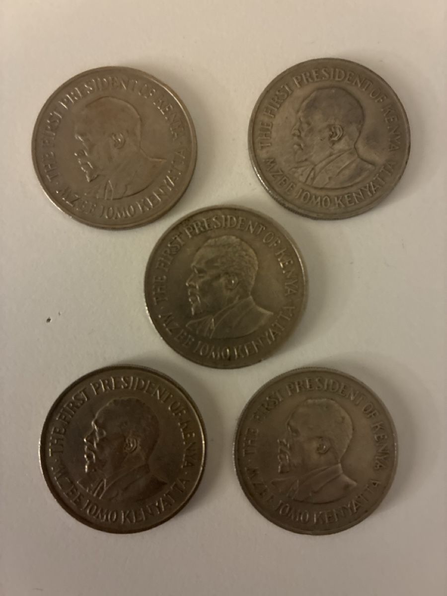 Tutti le monete: Nr. 71: 5 x 1 Schilling, Kenia, 1971 – Usato da Burgdorf venduto da Yakari5165 1