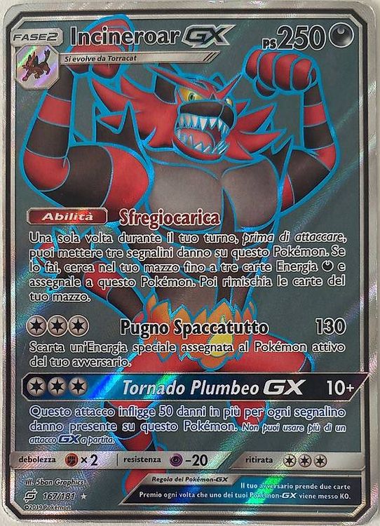 Incineroar GX 97/181 Pokémon Card Rare Holo