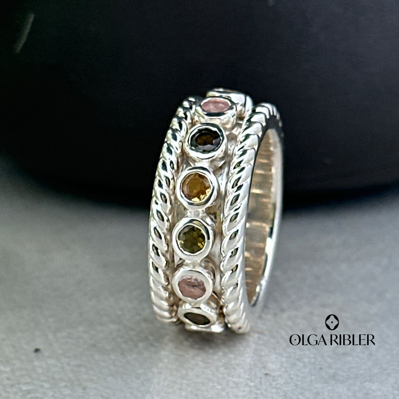 Olga Ribler Anelli: Moving Ring mit Multiturmalinen Grösse 52 – Nuovo (secondo la descrizione) da Luzern venduto da Schmuckoutlet 5