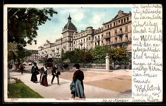 Cartes postales: AK Interlaken, Höhenweg – D'occasion à Berlin par bartko-reher