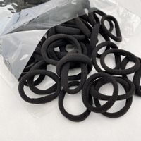50 Stück Haarband / Haargummi für Ponytail elastisch schwarz