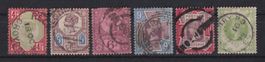 Grossbritannien 1887: 6 Werte Freimarken - Kat. 140.--