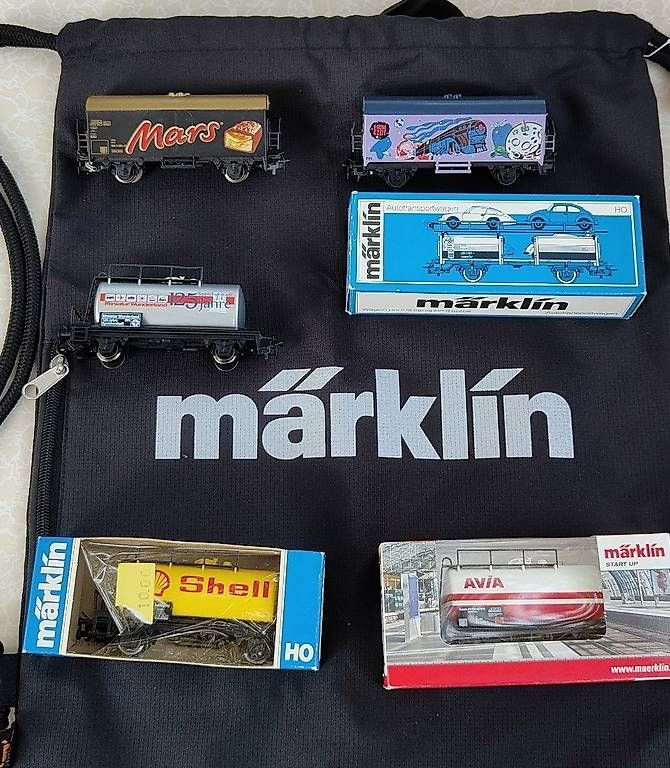 Märklin Modellini di ferrovie: 6 Stück Märklin HO Güterwagen – Usato da Schlieren venduto da tsc_9xxj