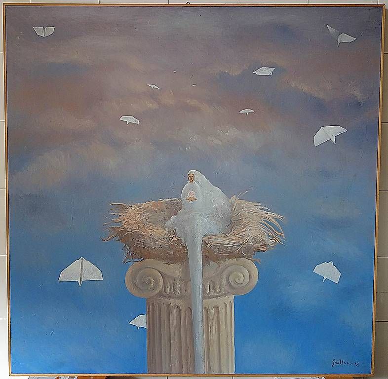 Dipinti: Franco Grobberio, "La Mariée", 1995 – Usato da Lausanne venduto da rbu_8n9z