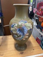 Blumenvase, Handbemalt, Vintage, 42cm hoch