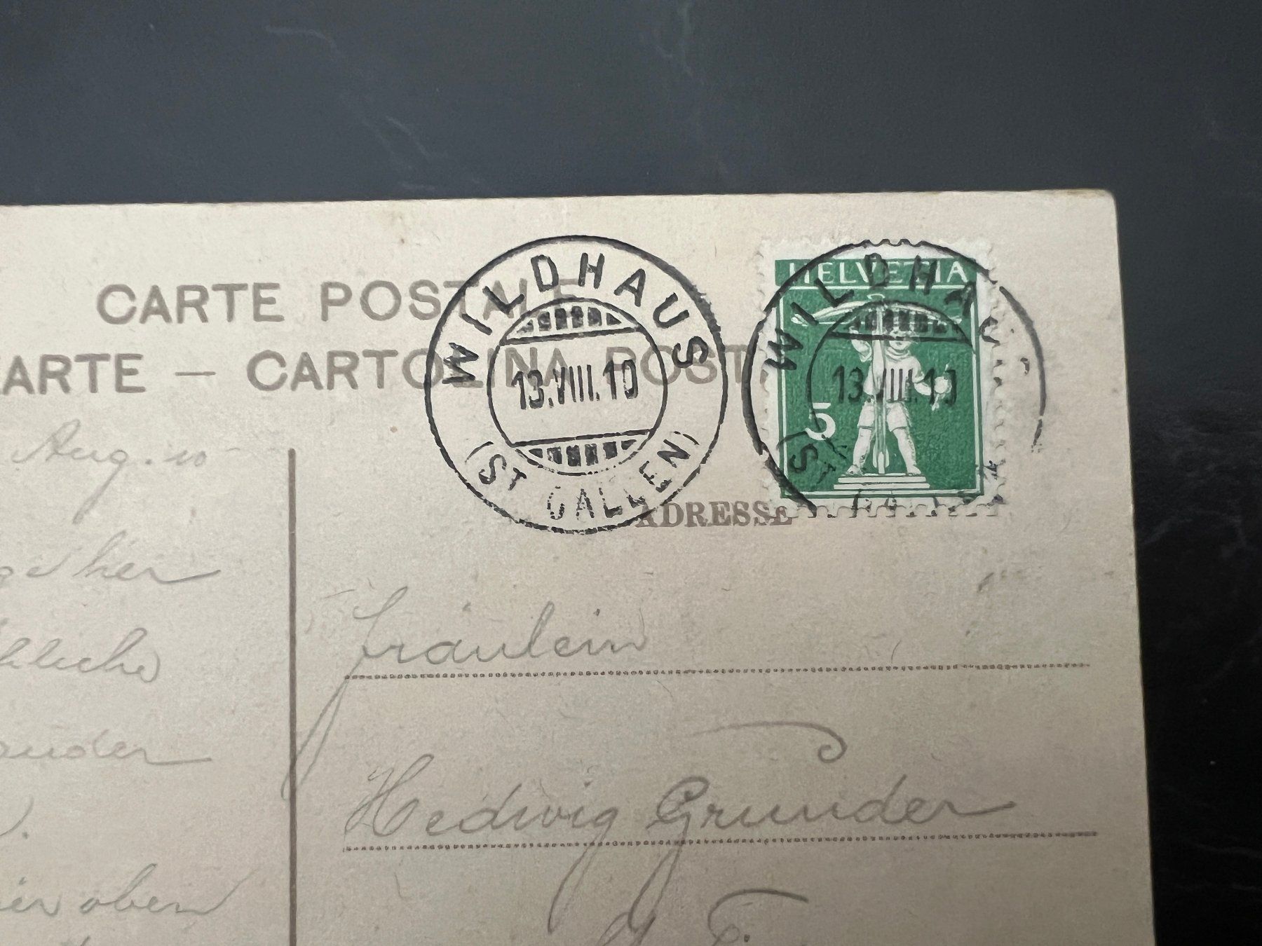 Cartoline postali: AK  1910  Wildhaus  (G3203) – Usato da Hinwil venduto da Sidi4 1