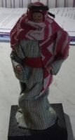 Dekorative Vintage Figur, Arabischer Scheich, Handbemalt