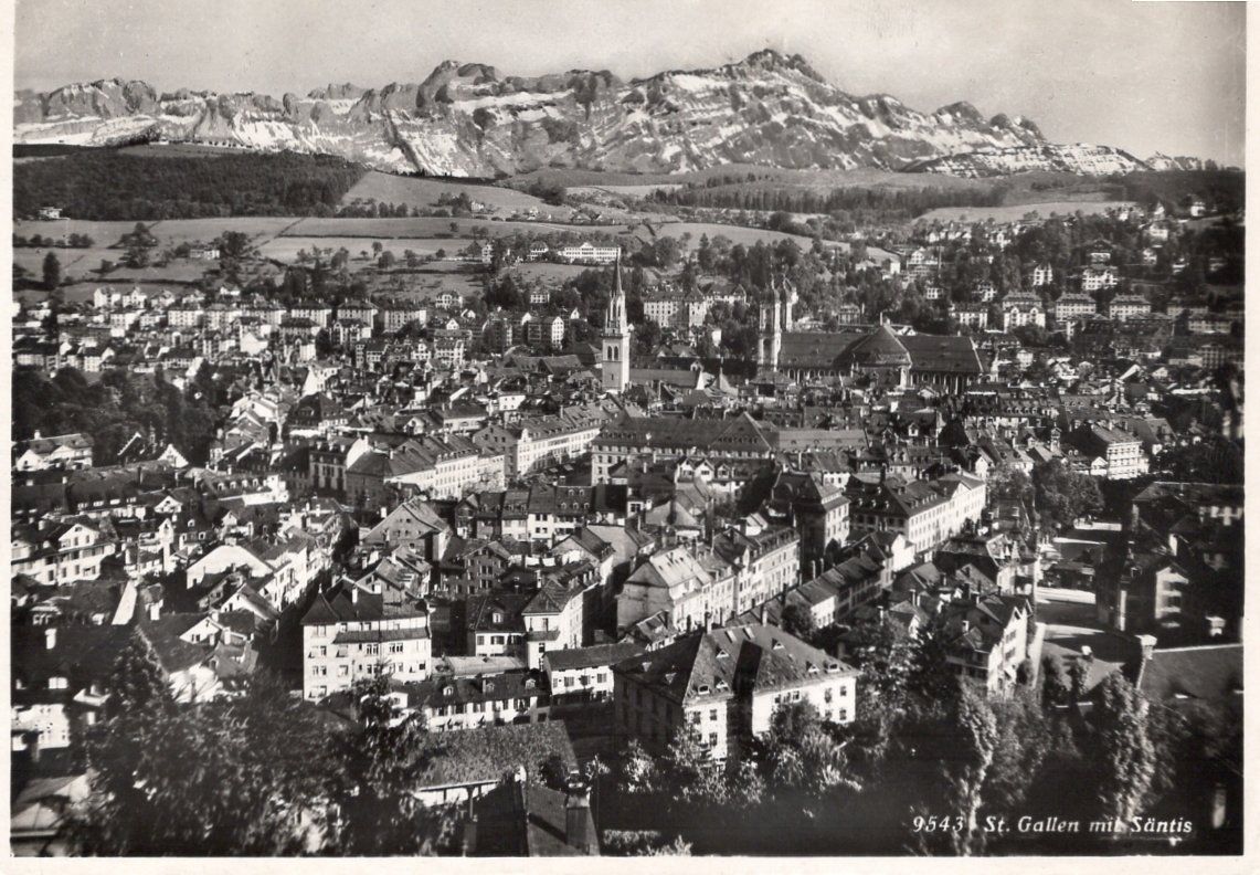 Cartoline postali: St. Gallen Flugaufnahme 1946. – Usato da St. Gallen venduto da Epu