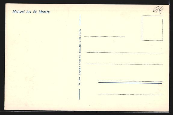 Cartoline postali: AK St. Moritz, Ortspartie mit Meierei – Usato da Berlin venduto da bartko-reher 1