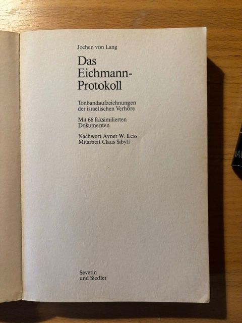 Libri: 2 Bücher "Eichmann" – Usato da Seon venduto da retep012 2