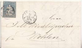 SBK 23B4 (23G) auf Faltbrief Zürich (Steinböckli) - Wohlen