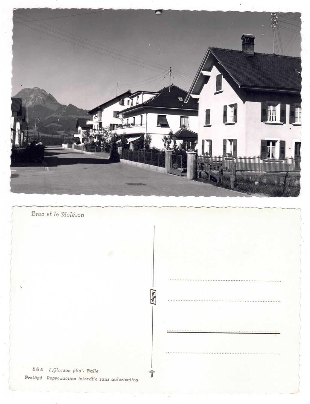 Cartoline postali: Broc et le Moléson – Usato da La Tour-de-Peilz venduto da amjust