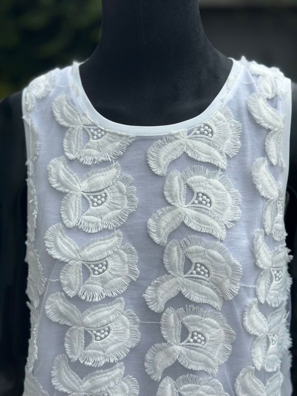 H&M Camicette: Weisses Sommertop mit Blumenmuster Gr. M – Usato da Zufikon venduto da Modestil365 6