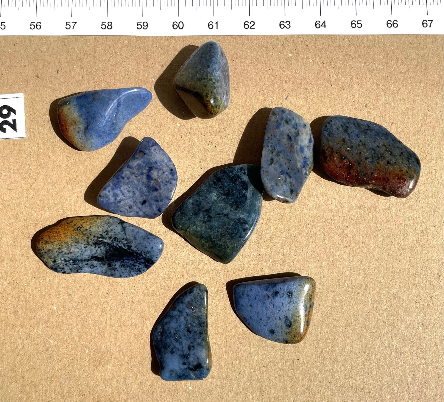 Edelsteine: Trommelsteine  Sodalit     top Farben       LOT – Neu und originalverpackt aus Leuggern von gemshow 7