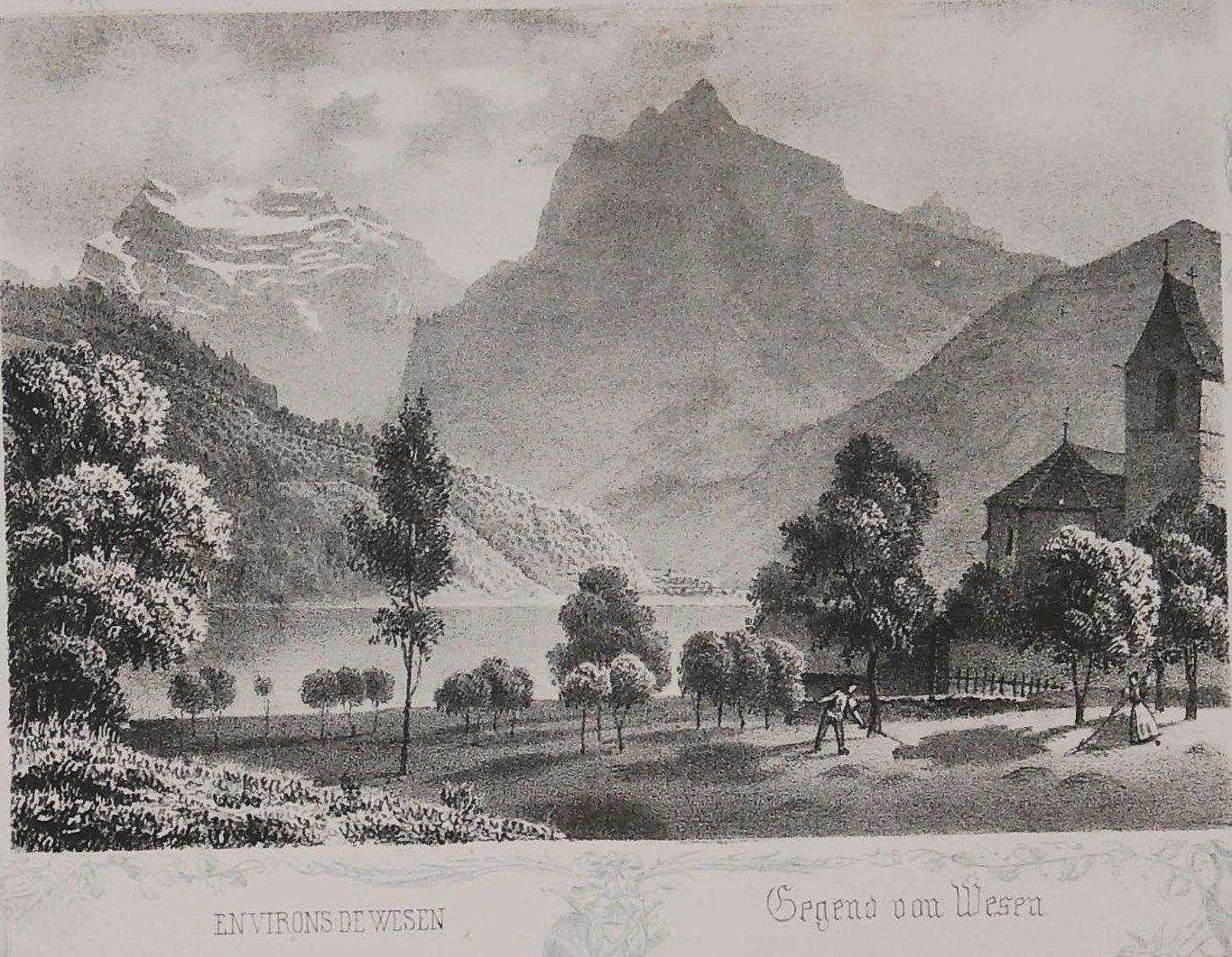 Stiche: Weesen Lithographie 1840 – Gebraucht aus Rafz von Helvet32 1