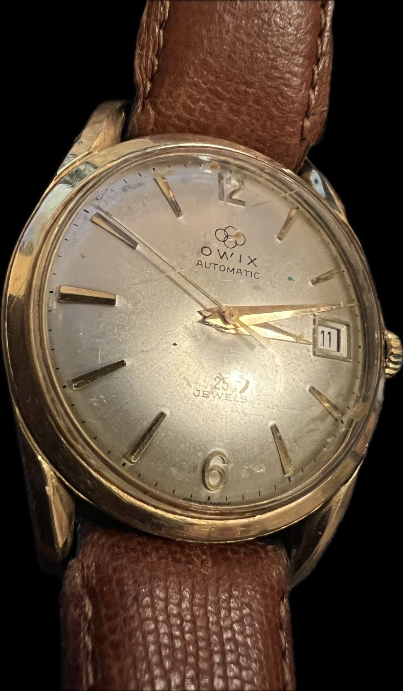Orologi: Schweizer OWIX Automatic Herren-Armbanduhr, vergoldet – Usato da Chur venduto da Penting1935 2