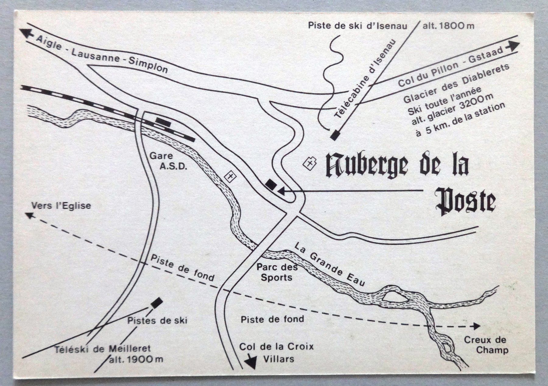 Cartes postales: Auberge de la Poste, Les Diablerets – D'occasion à Fétigny par Billy2miny 1