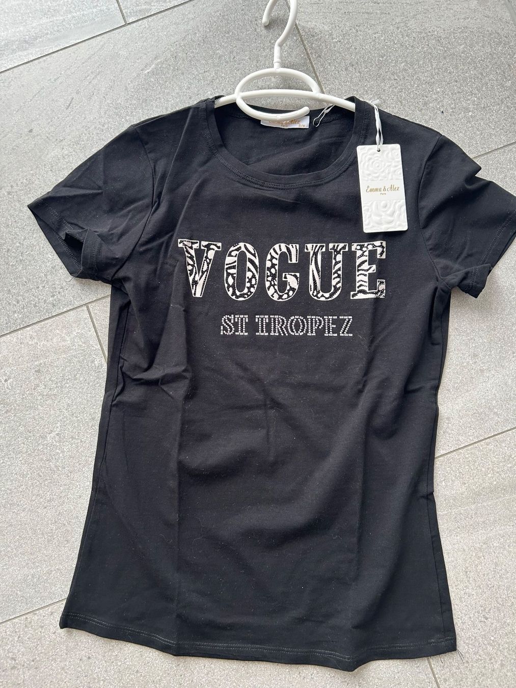 T-shirt: Cooles Tea-Shirt Vogue/St. Tropez – Nuovo e nell'imballaggio originale da Eschenz venduto da glaro14