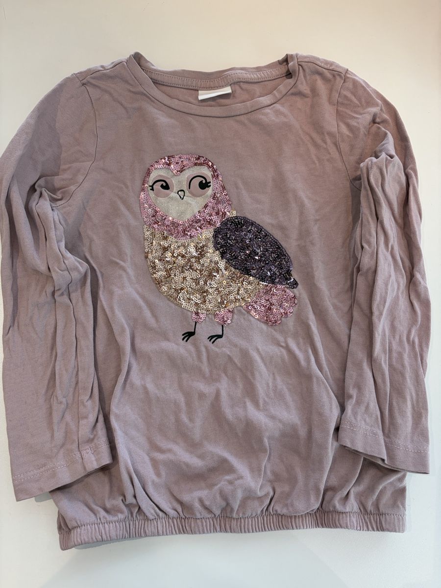 S.Oliver Camicette, T-shirt & Top: s.Oliver Glitzer Eule Shirt Gr. 104/110 – Usato da Pratteln venduto da Daily88 1