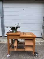 Vintage INCA Tischkreissäge mit Holz-Untergeste
