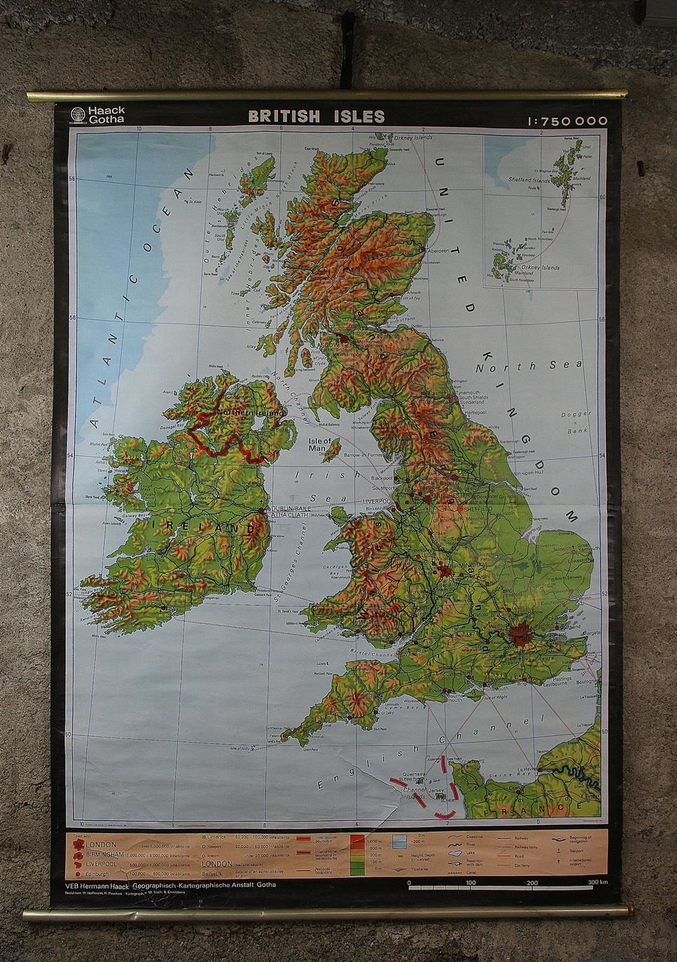 Cartine & Atlanti: Schulwandbild "British Isles" – Usato da Birrwil venduto da brandschatz_birrwil