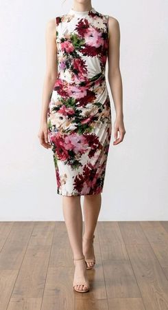 Kleid Phase Eight  Gr. 8 / Gr. 34 gerafft floral