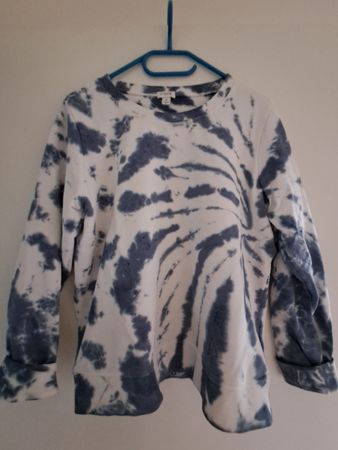 Sweat J. Crew tie-dye blanc/bleu taille M neuf