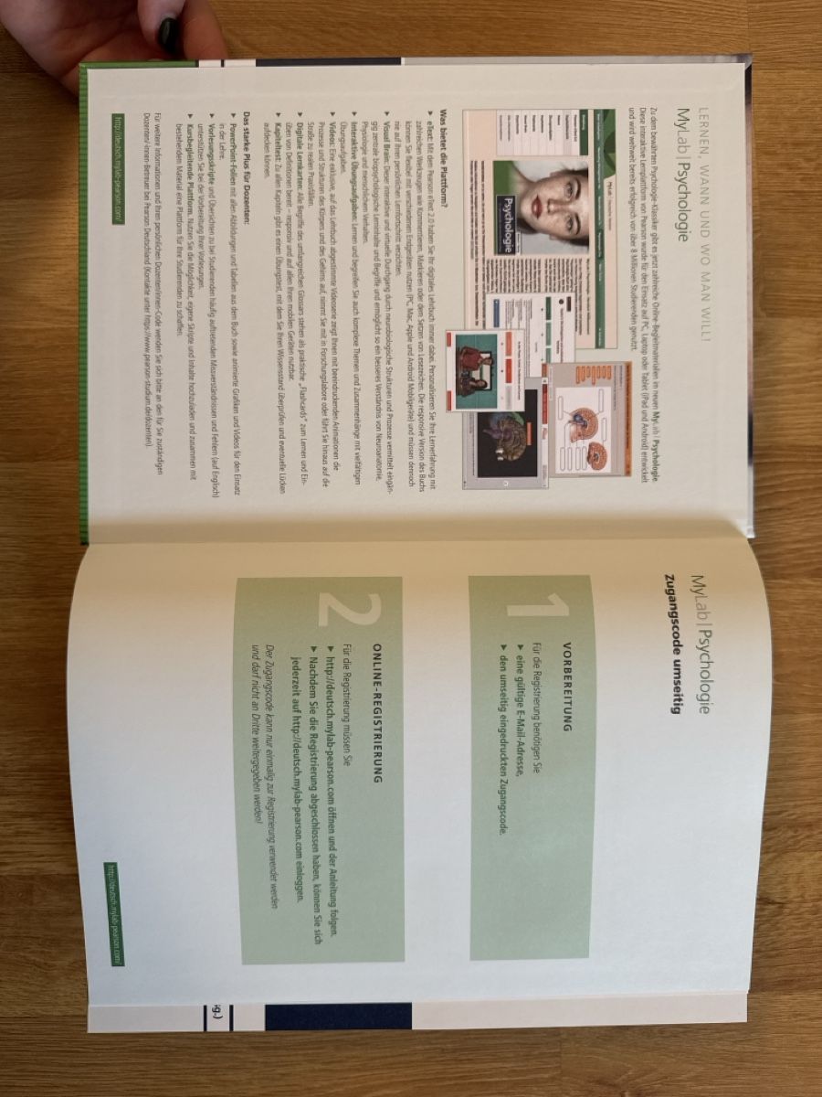 Libri: Pearson Psychologie 21. Auflage inkl. eLearning Code – Nuovo (secondo la descrizione) da Winterthur venduto da nolieboli 1