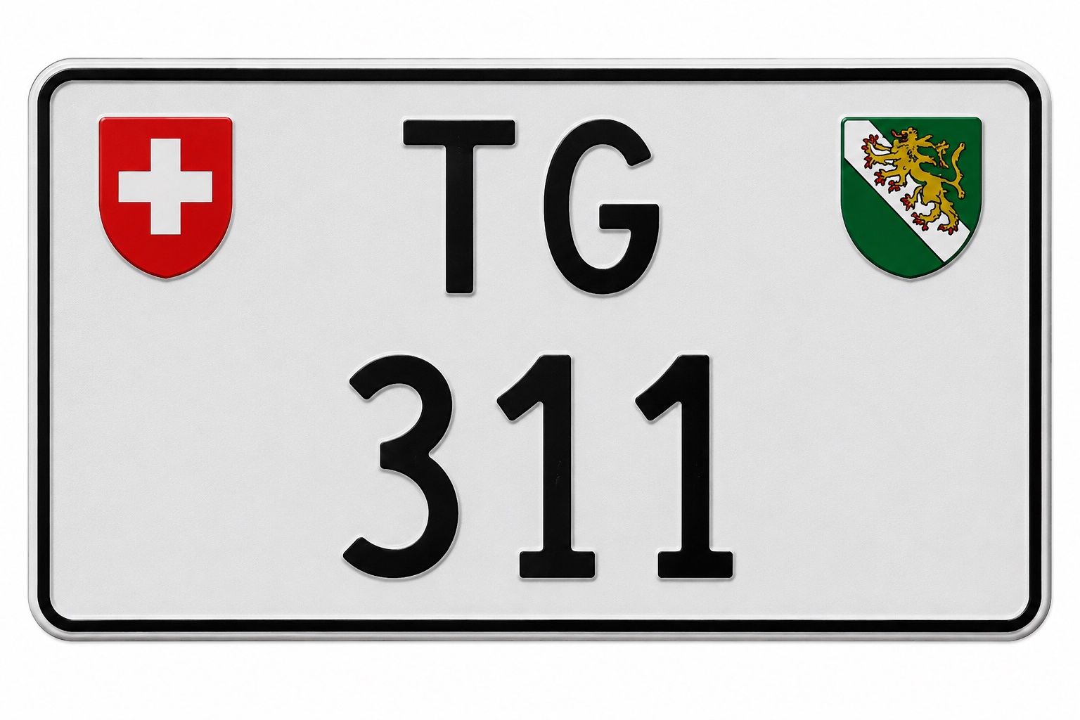 Schilder: Motorrad Kontrollschild TG 311 – Gebraucht aus Felben wellhausen von To.el
