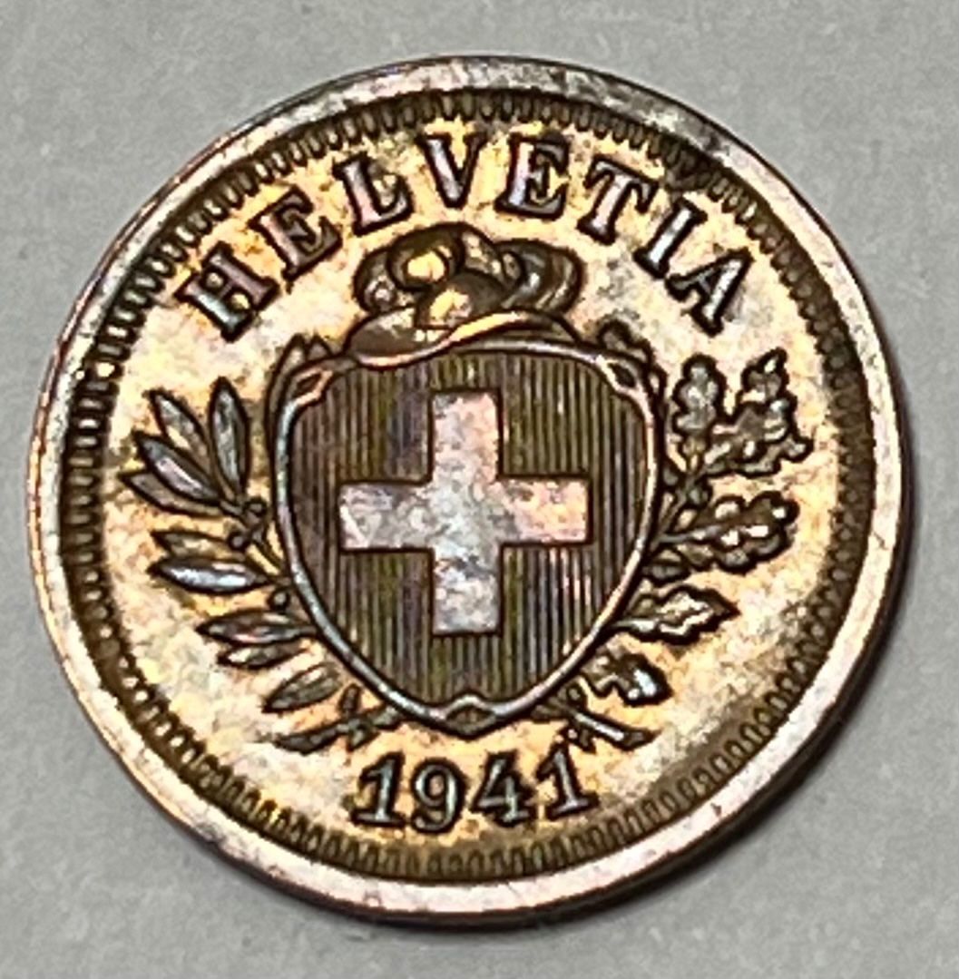 Tutti le monete: 1 Rappen - Schweiz - 1941 – Usato da Dietikon venduto da Numis8953