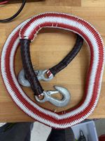 Abschleppseil mit Haken rot-weiss 2 Haken