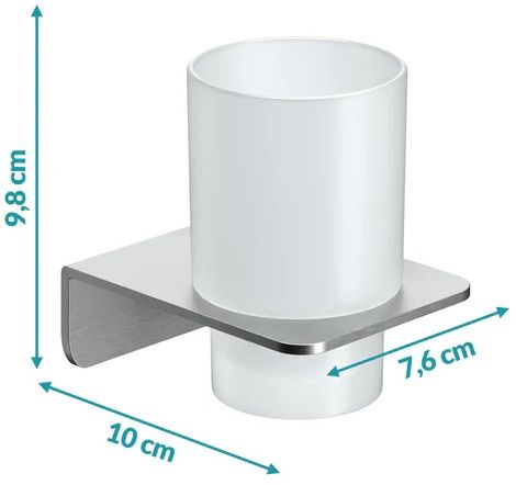 Bicchieri: Zahnputzbecher - Glas und Edelstahl – Nuovo (secondo la descrizione) da Neerach venduto da cape_purple 3
