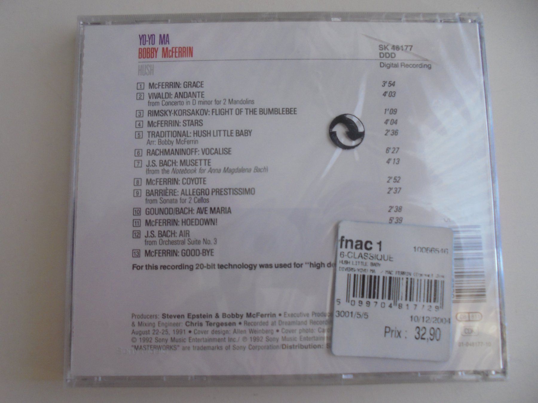 CD: Yo-Ya MA, Bobby McFERRIN " Rush " CD neuf / Neu !! – Nuovo e nell'imballaggio originale da Eclépens venduto da Consuelo 1