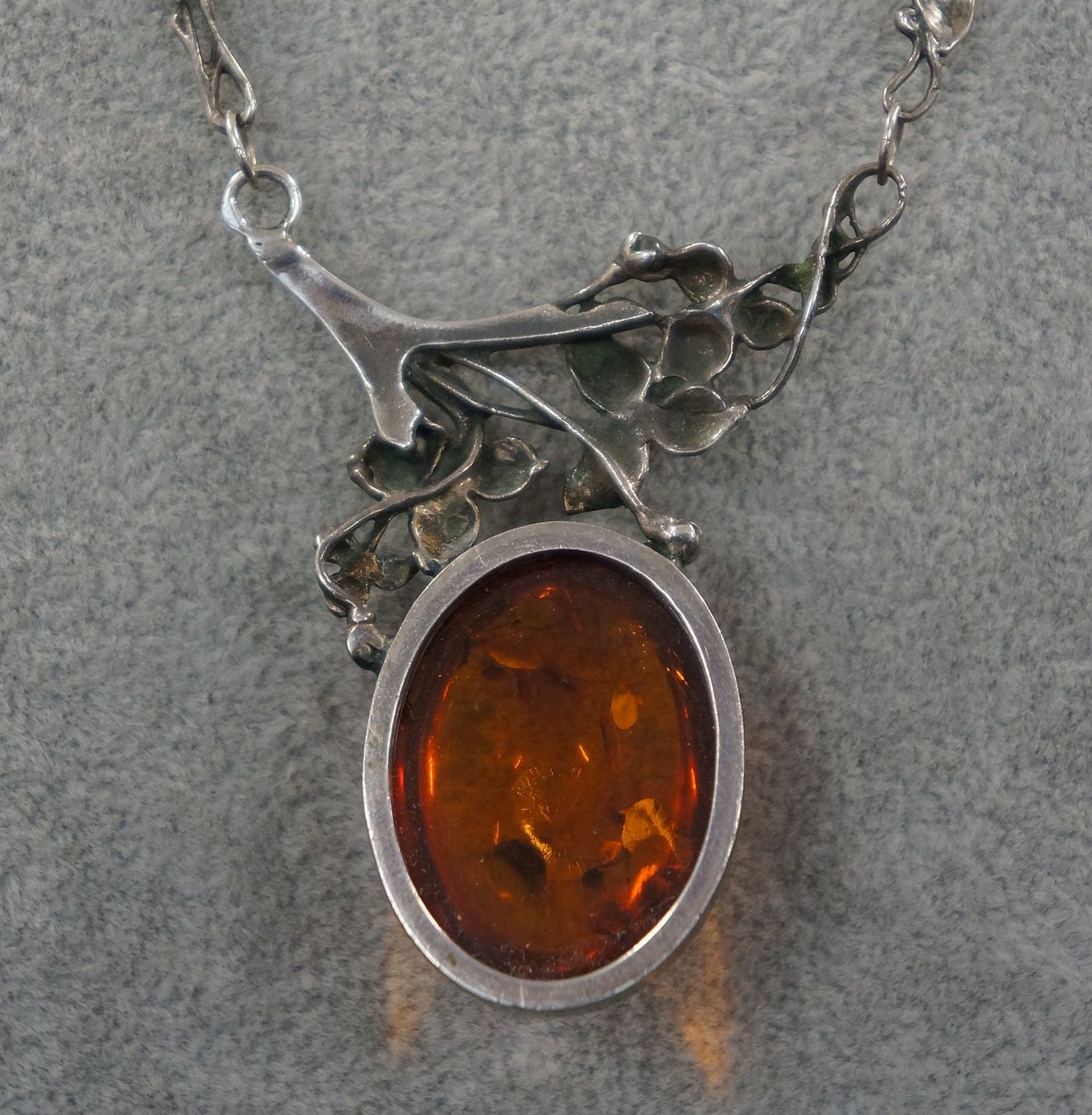 Ketten: Jugendstil Bernstein Collier 925 Silber – Gebraucht aus Basel von bk_brockibasel 2