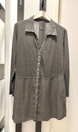 Lange Bluse Langarm Khaki von 120% Lino. Guter Zustand