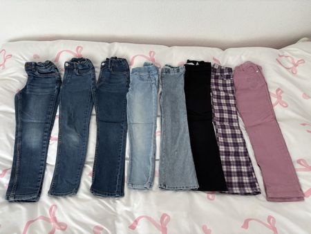 Hosen-Set,Jeans für Mädchen, Grösse 116,122,128,