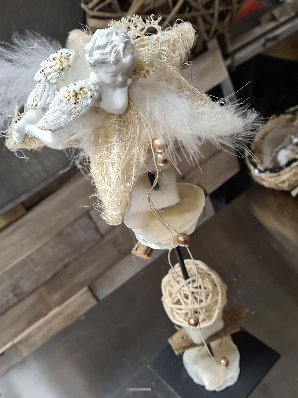 Tutte le decorazioni: Weihnachtsdeko mit Engel, Handarbeit – Nuovo (secondo la descrizione) da Amriswil venduto da kleindeko 3