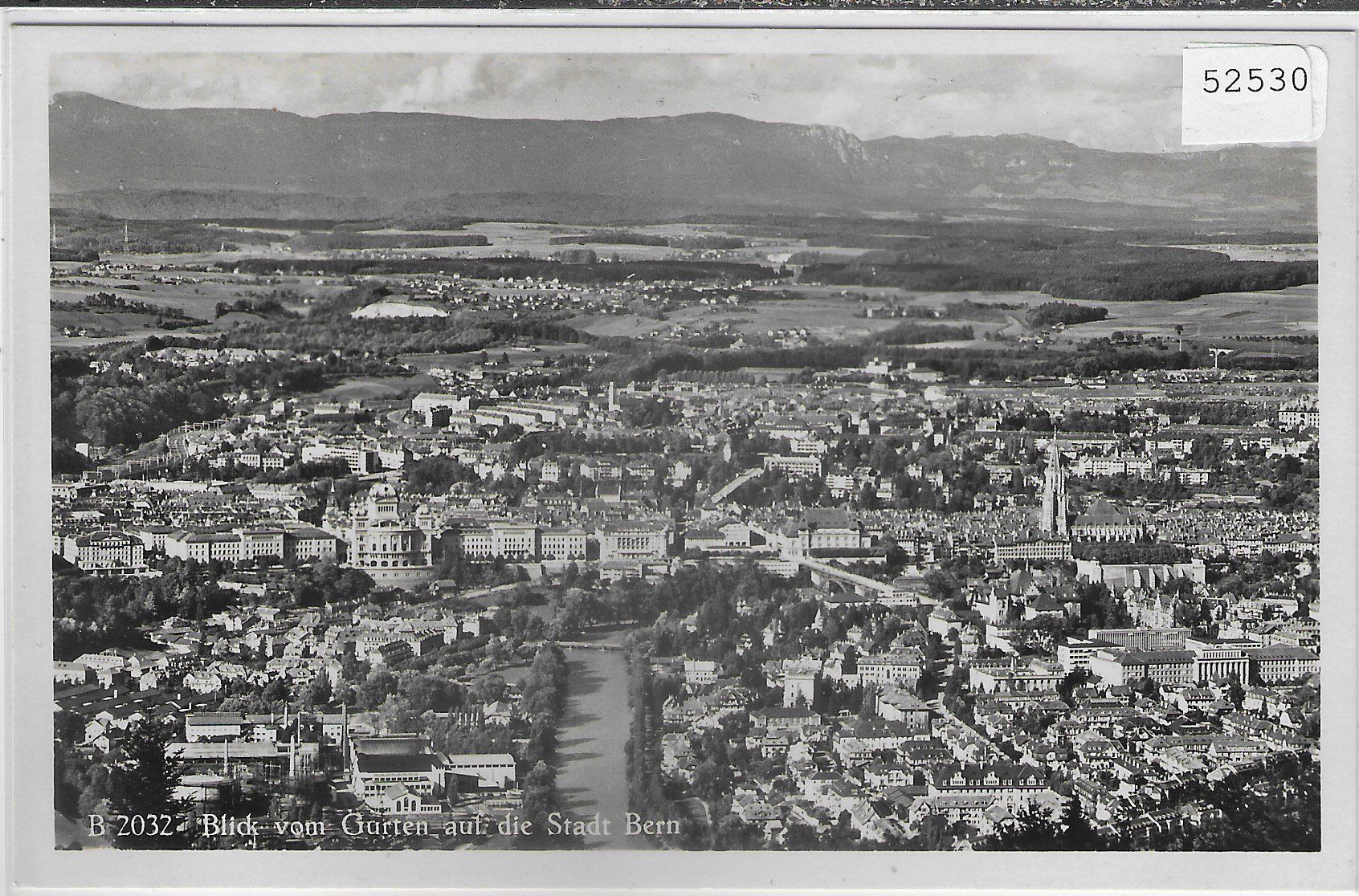 Cartoline postali: Bern - Blick vom Gurten auf die Stadt – Usato da Ettingen venduto da Kartenplanet
