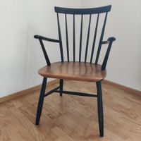 Mid Century Swedish Teak Holz Sprossen Sessel Stuhl 1960