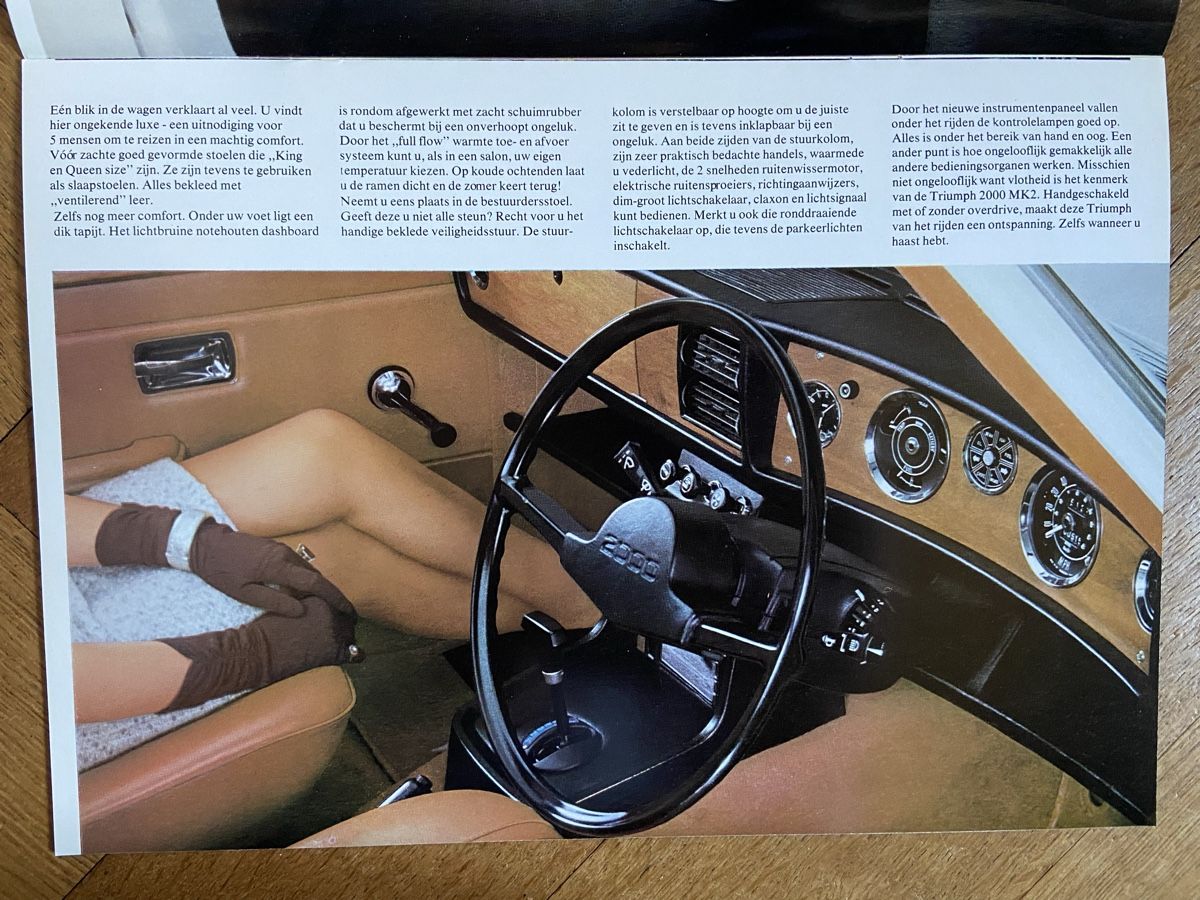 Triumph Dokumente: Triumph 2000 MK2 Prospekt ca 1970 1971 brochure holländisch – Gebraucht aus Langenthal von Andreasdavidk 2