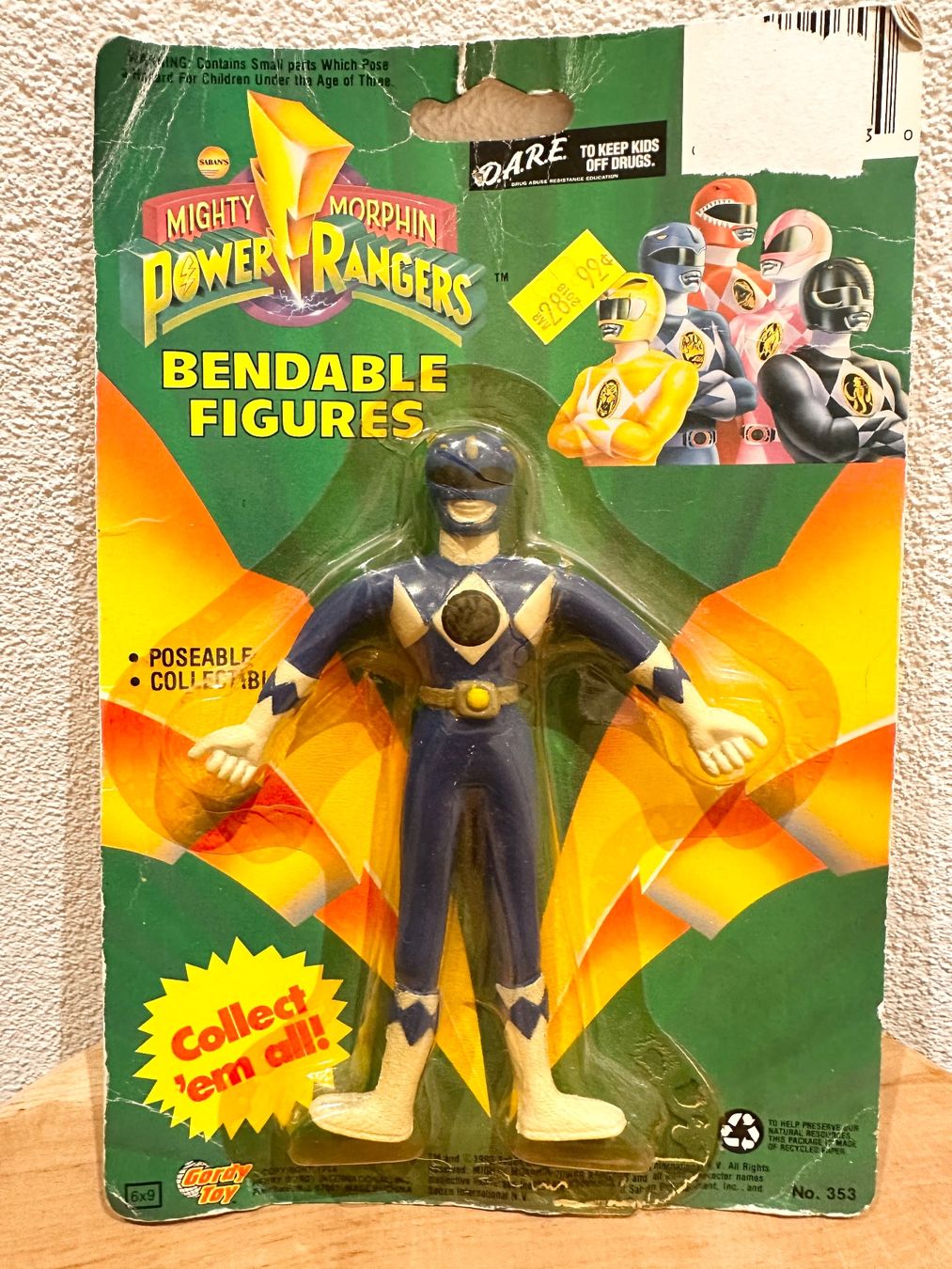 Statuette: 1993 Power Rangers Bendable Blue Ranger Billy saban – Nuovo e nell'imballaggio originale da Baar venduto da Mic_vL