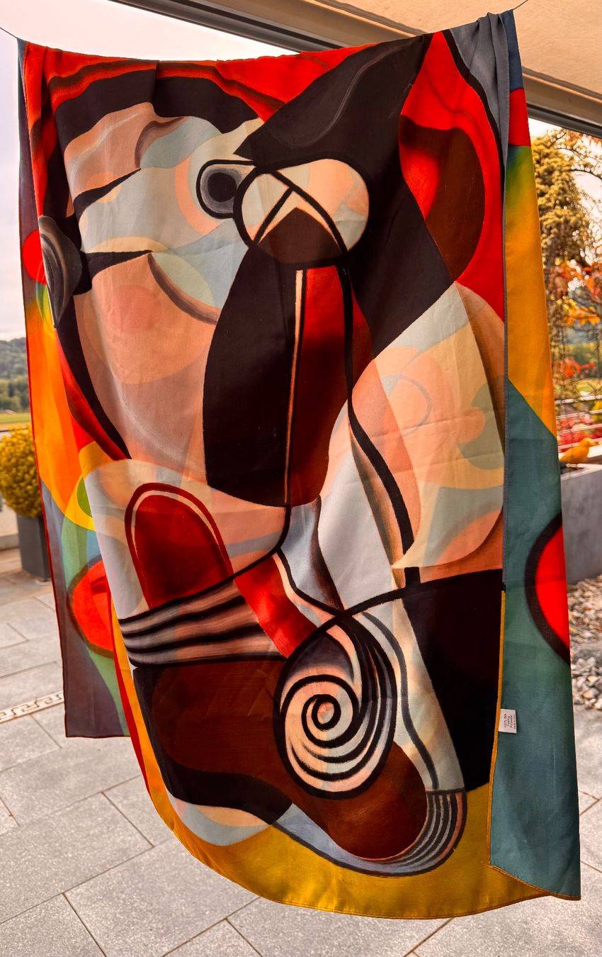 Foulard & Sciarpe: SCHAL Silk Neuwert  value top two different Sides – Nuovo (secondo la descrizione) da Würenlos venduto da ffrance3 2