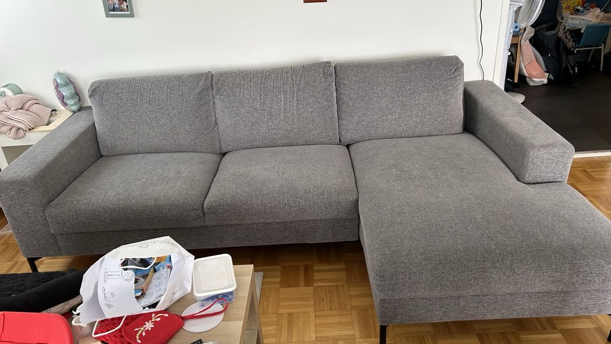 Sofas: Ecksofa Grau Stoff – D'occasion à Adliswil par Korte_8134