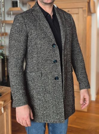 Hochwertiger Kurzmantel von Domenico Taglien, Gr.L, slim fit